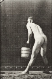 Plate 398 Lifting a bucket of water to empty it — figure reference